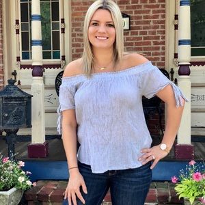 Off the shoulder top.